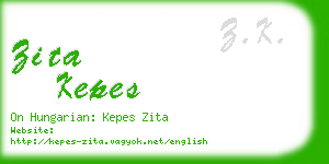 zita kepes business card